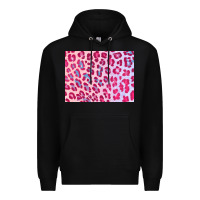 Black leopard background pink shimmer 3200x2400 Premium Hoodie - AdoDesignShop