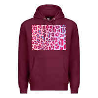 Burgundy leopard background pink shimmer 3200x2400 Premium Hoodie - AdoDesignShop