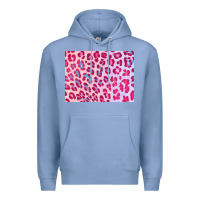 Colony Blue leopard background pink shimmer 3200x2400 Premium Hoodie - AdoDesignShop