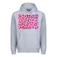 Heather Grey leopard background pink shimmer 3200x2400 Premium Hoodie - AdoDesignShop