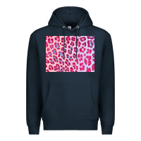 Navy leopard background pink shimmer 3200x2400 Premium Hoodie - AdoDesignShop