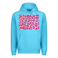 Ocean Blue leopard background pink shimmer 3200x2400 Premium Hoodie - AdoDesignShop