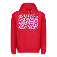 Red leopard background pink shimmer 3200x2400 Premium Hoodie - AdoDesignShop