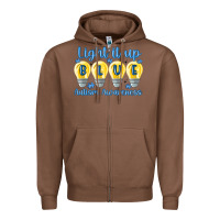 Chestnut light it up Zipper Hoodie - MaliasSmallBusiness