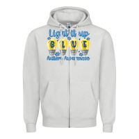 Dove Grey light it up Zipper Hoodie - MaliasSmallBusiness