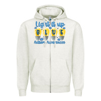 Oatmeal Heather light it up Zipper Hoodie - MaliasSmallBusiness