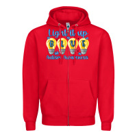 Red light it up Zipper Hoodie - MaliasSmallBusiness