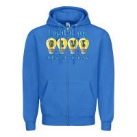 True Royal light it up Zipper Hoodie - MaliasSmallBusiness