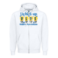 White light it up Zipper Hoodie - MaliasSmallBusiness