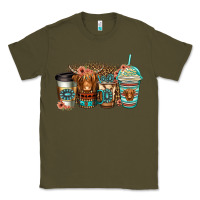 Army Green serape floral longhaired cow coffee cups Classic Tee - Jasminsmagicworld