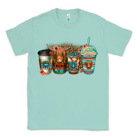 Seafoam serape floral longhaired cow coffee cups Classic Tee - Jasminsmagicworld