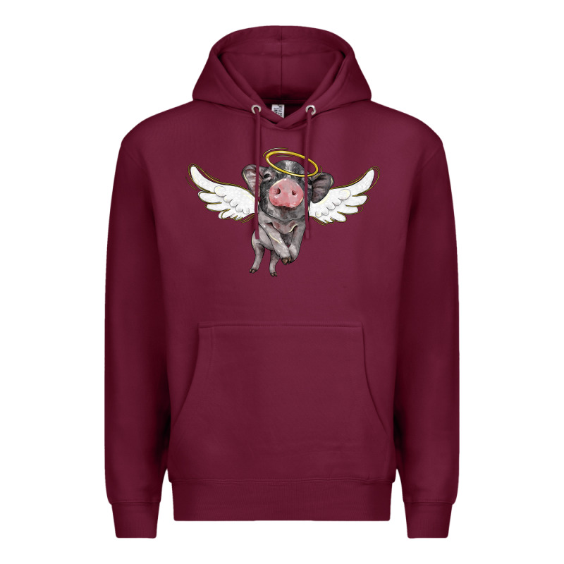 Angel Baby Pig Premium Hoodie by BarkalooDesign | Teevron