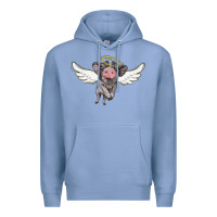 Colony Blue angel baby pig Premium Hoodie - BarkalooDesign