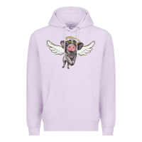 Lilac angel baby pig Premium Hoodie - BarkalooDesign