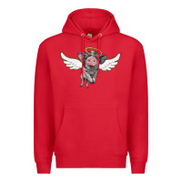 Red angel baby pig Premium Hoodie - BarkalooDesign