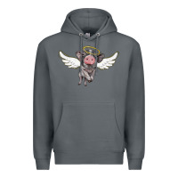 Rock angel baby pig Premium Hoodie - BarkalooDesign