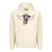 Sandshell angel baby pig Premium Hoodie - BarkalooDesign