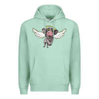 Seafoam angel baby pig Premium Hoodie - BarkalooDesign