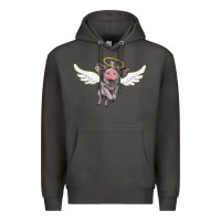 Smoke angel baby pig Premium Hoodie - BarkalooDesign