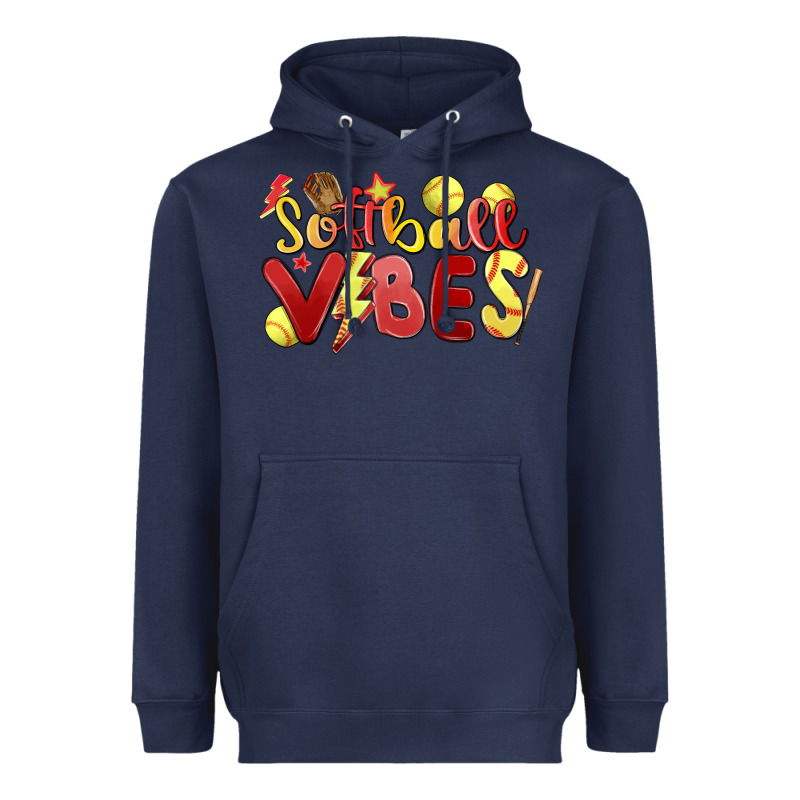 Softball Vibes Heavyweight Hoodie by MaliasSmallBusiness | Teevron