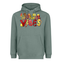 Sage softball vibes Heavyweight Hoodie - MaliasSmallBusiness
