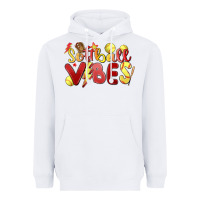 White softball vibes Heavyweight Hoodie - MaliasSmallBusiness