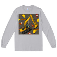Moon Dust excavator seamless pattern Long Sleeve Tee - BundleAndBundleShop
