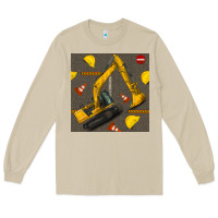 Mushroom excavator seamless pattern Long Sleeve Tee - BundleAndBundleShop