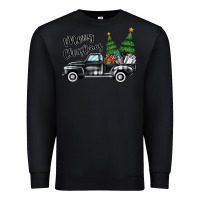 Black merry christmas truck Premium Sweatshirt - MaliasSmallBusiness