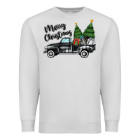 Dove Grey merry christmas truck Premium Sweatshirt - MaliasSmallBusiness