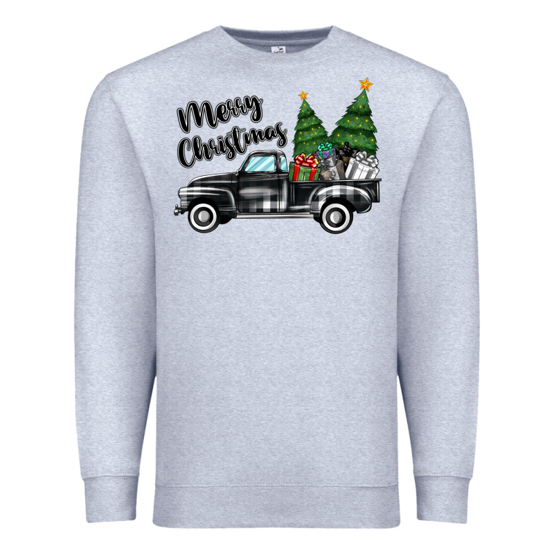 Merry Christmas Truck Premium Sweatshirt by MaliasSmallBusiness | Teevron