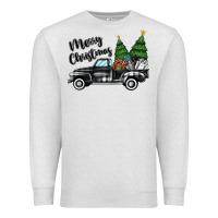 Oatmeal Heather merry christmas truck Premium Sweatshirt - MaliasSmallBusiness