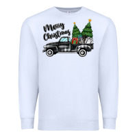 White merry christmas truck Premium Sweatshirt - MaliasSmallBusiness