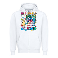 White in a world where you can be anything Zipper Hoodie - MaliasSmallBusiness