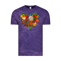 Cloud Purple fall pumpkin heart Vintage Tee - AdoDesignShop