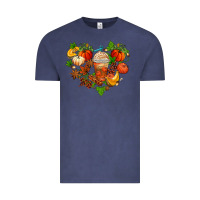 Vintage Denim fall pumpkin heart Vintage Tee - AdoDesignShop