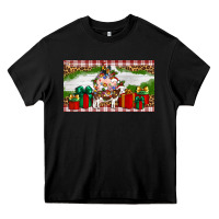 Black Stocked christmas farm Heavy Core Tee - Artiststas