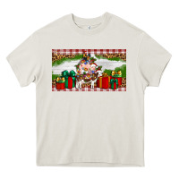 Cream Stocked christmas farm Heavy Core Tee - Artiststas