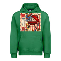 Emerald red white and bbq usa flag Urban Hoodie - TumblerDesignByShophia