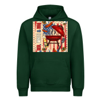 Forest Green red white and bbq usa flag Urban Hoodie - TumblerDesignByShophia