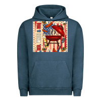 Pigment Midnight Navy red white and bbq usa flag Urban Hoodie - TumblerDesignByShophia