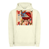 Pigment Pistachio red white and bbq usa flag Urban Hoodie - TumblerDesignByShophia