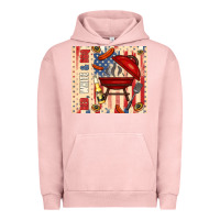Pigment Salmon red white and bbq usa flag Urban Hoodie - TumblerDesignByShophia