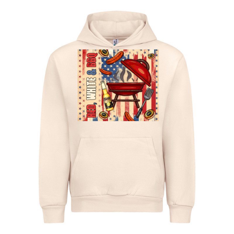Red White And Bbq Usa Flag Urban Hoodie by TumblerDesignByShophia | Teevron