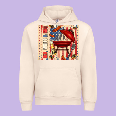 Red White And Bbq Usa Flag Urban Hoodie Designed By Tumblerdesignbyshophia
