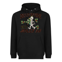 Black dead inside but jolly af Heavyweight Hoodie - MaliasSmallBusiness