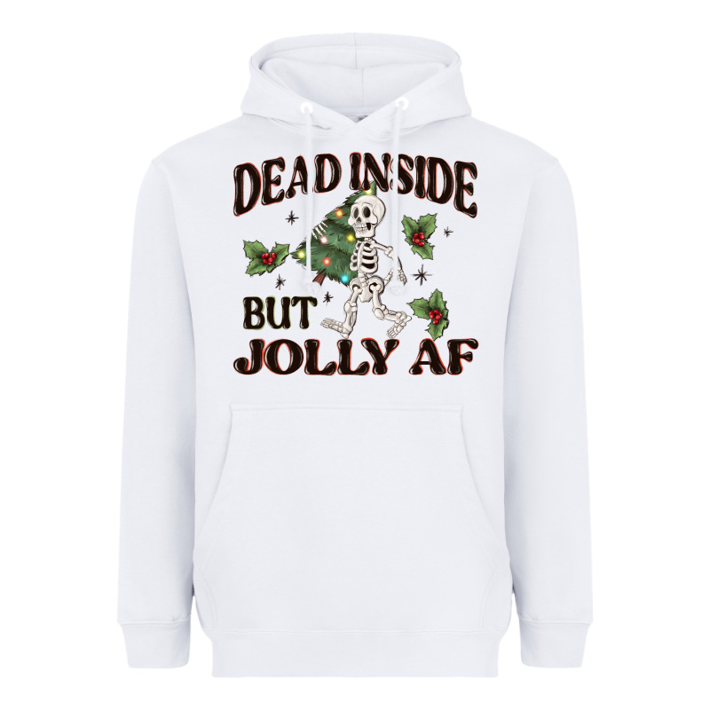 Dead Inside But Jolly Af Heavyweight Hoodie by MaliasSmallBusiness | Teevron