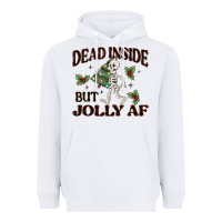 White dead inside but jolly af Heavyweight Hoodie - MaliasSmallBusiness