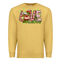 Antique Gold love christmas deer Premium Sweatshirt - MaliasSmallBusiness