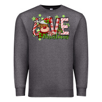 Charcoal Heather love christmas deer Premium Sweatshirt - MaliasSmallBusiness